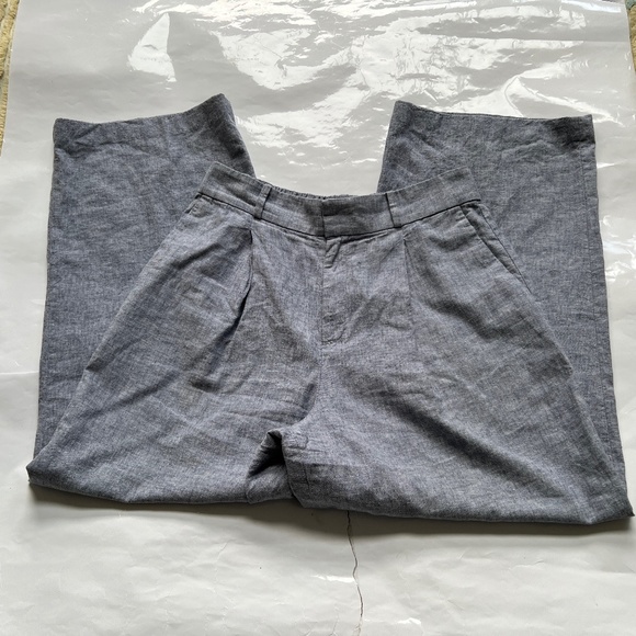 Gray Wide-Leg Women's Pants - Picture 5 of 7